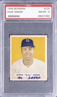 1949 Bowman #226 Duke Snider Rookie Card – PSA NM-MT 8